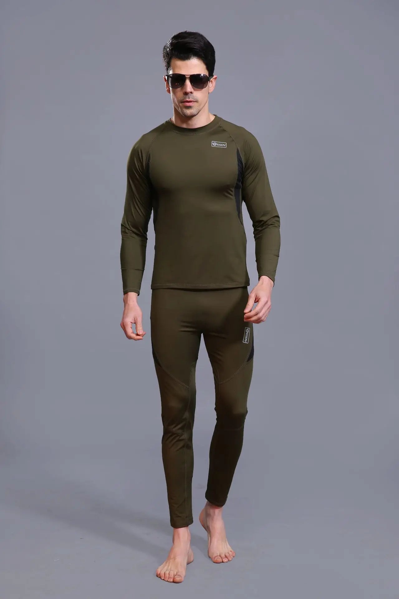 Conjunto Térmico Masculino de Inverno — Compresso, Fleece e Secagem Rápida em 4 Cores