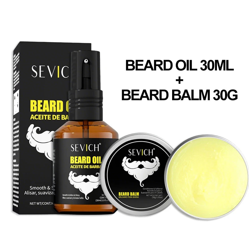 Kit de Óleo para Barba Masculino — Creme Hidratante, Cera e Óleo para Bigode Estiloso e Charmoso