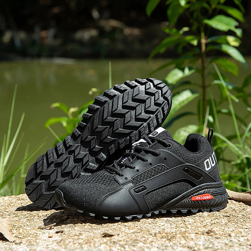 Sapatos de caminhada respiráveis masculinos sapatos esportivos ao ar livre botas de treinamento tático caminhadas e caça sapatos esportivos táticos