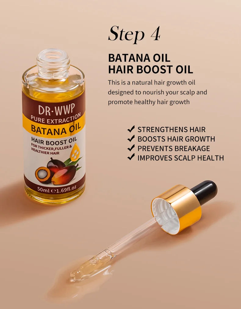 Kit Shampoo e Condicionador Batana Oil 500ml — Hidratante, Suavizante e Anti-Frizz para Cabelos