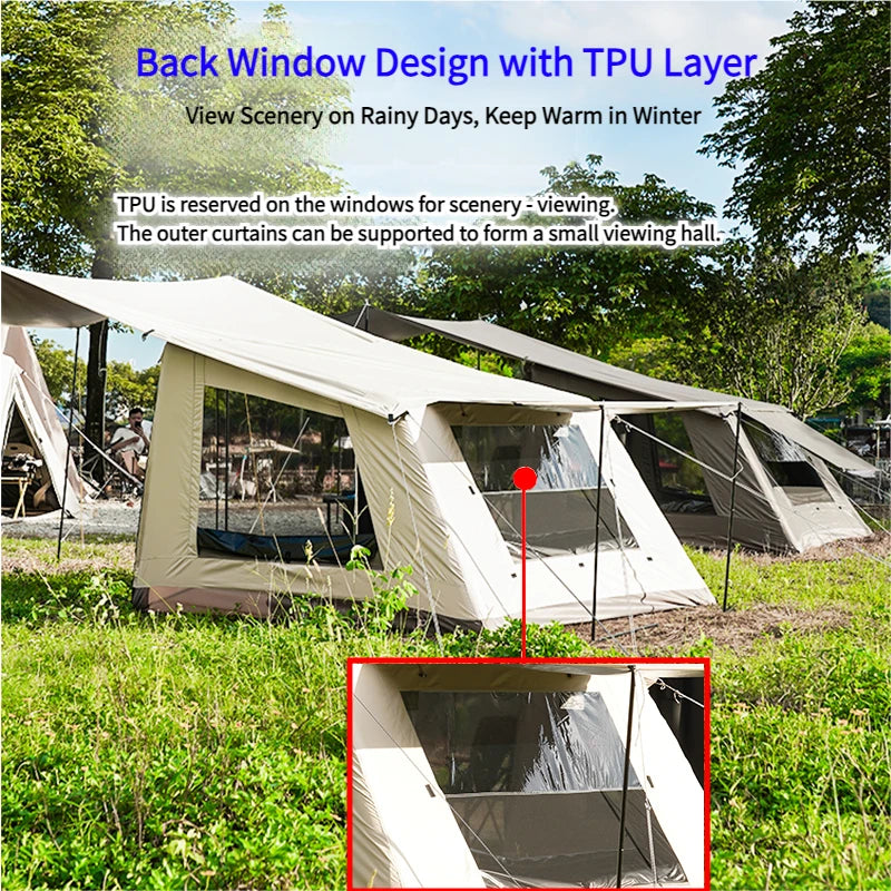 Tendas de Glamping Infláveis de Luxo à Prova d'Água em Oxford para Uso Externo com Design de Um Quarto - China