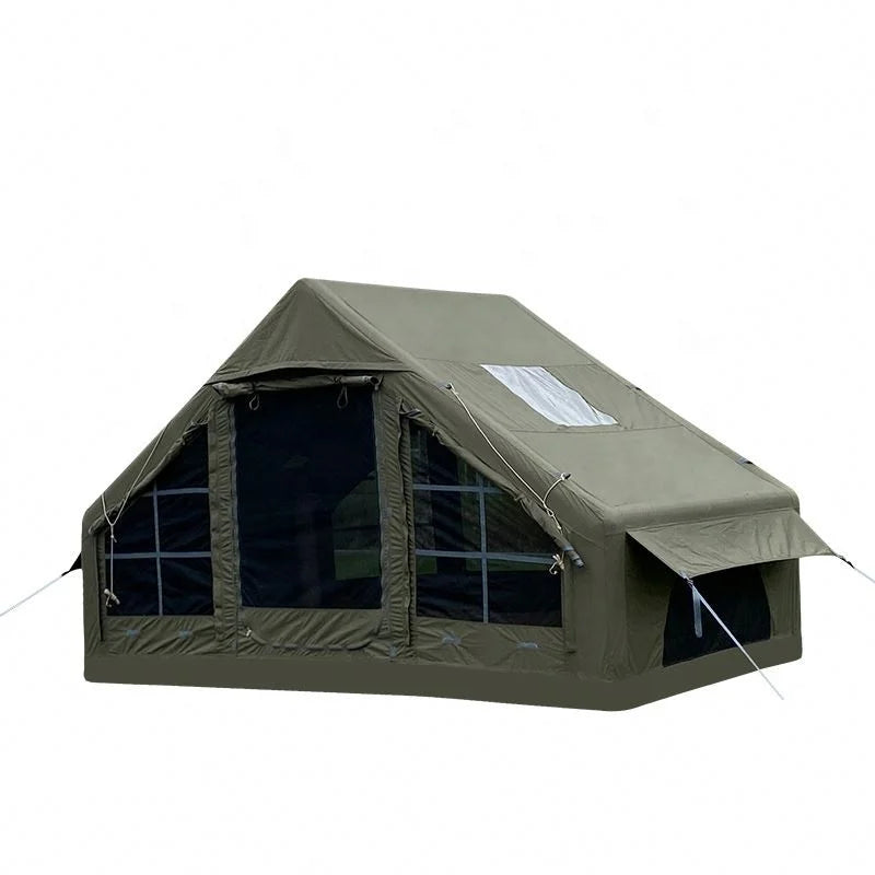 Tenda de Luxo para 3-4 Estações, Grande Tenda Familiar para Glamping, Impermeável, Tecido de Algodão TC para Camping ao Ar Livre 3.1x2x2m 6.3 Metros Quadrados