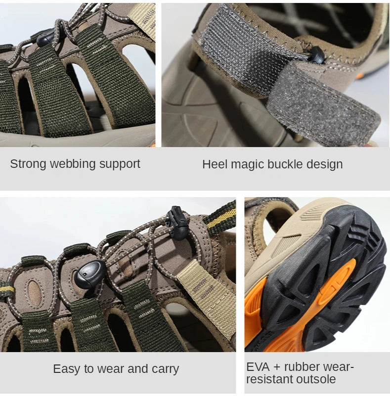 HUMTTO-Sandálias Outdoor Respiráveis para Homens, Sapatos de Caminhada, Sapatos de Água, Praia, Acampamento, Escalada, Aqua Sneaker, HT-710445A, Verão