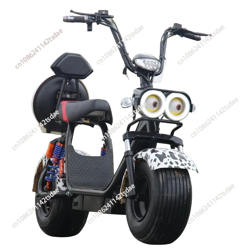 Novo Scooter Elétrico Off-Road para Adultos com Duas Rodas, Moto Elétrica com Pneus Largos e Bateria