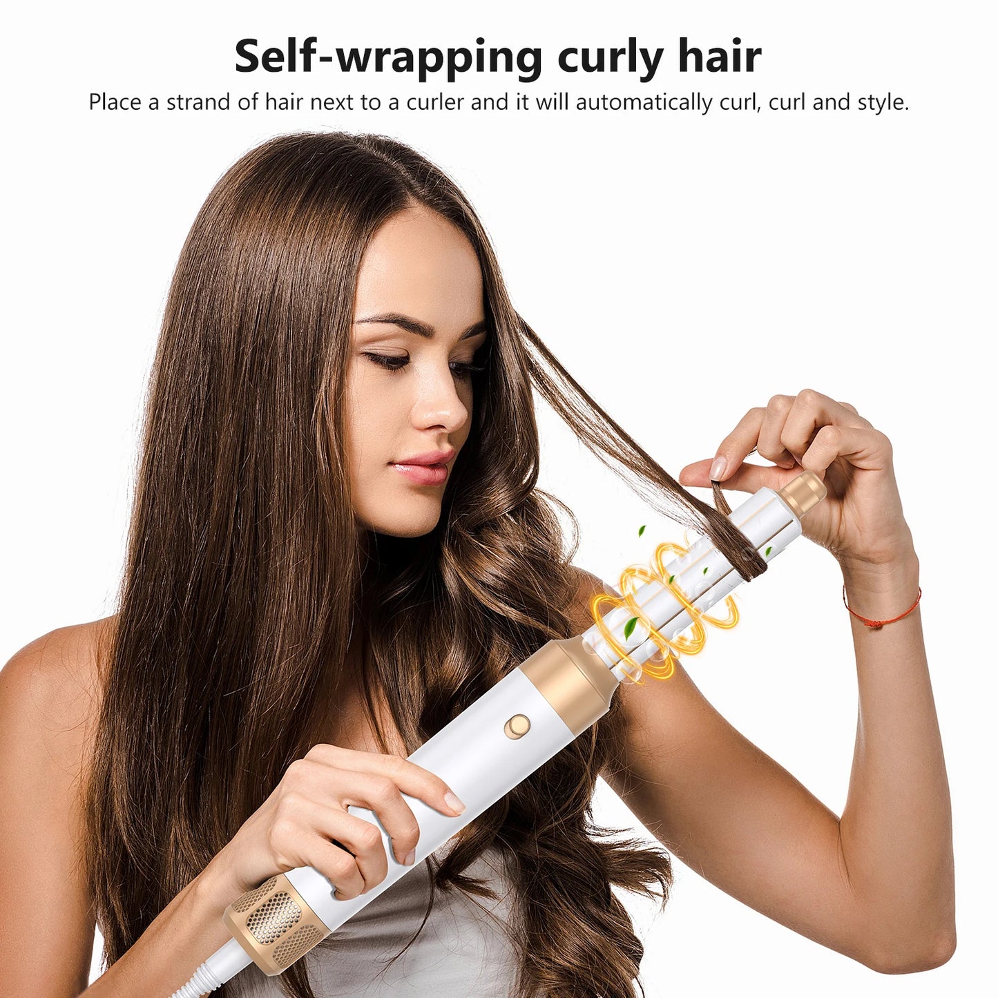 Secador de Cabelo 7 em 1 sem Escova de Alta Velocidade — Iônico com Difusor e Modelador Automático