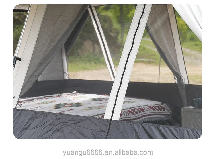 Tendas de Camping para 8-10 Pessoas, Grande Tamanho, Impermeáveis, Quatro Estações, Dupla Camada, Dois Quartos, Tendas Personalizadas para Glamping e Praia Familiar