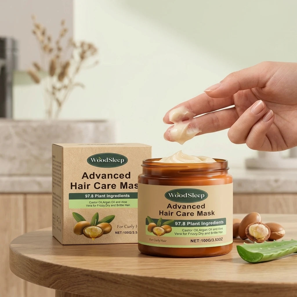 Máscara Capilar Hidratante Profunda — Anti-Frizz, Suavizante e Reparadora para Cabelos Danificados