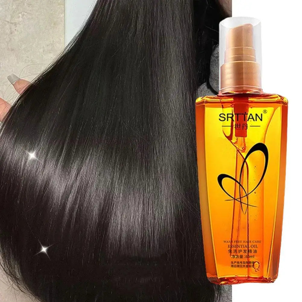 Sérum de Argan Marroquino em Névoa — Óleo Leve para Cabelos Divididos, Crespos e com Frizz