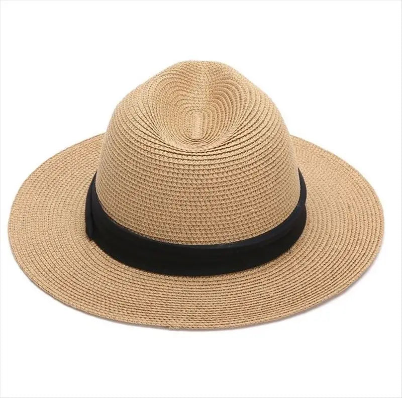 Chapéu Fedora Panamá Premium de Palha 54-62cm Dobrável Unissex Proteção UV para Viagens de Verão