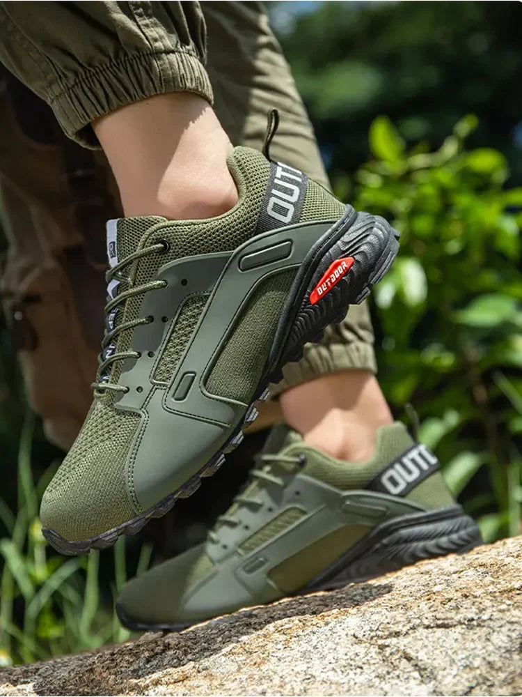 Sapatos de caminhada respiráveis masculinos sapatos esportivos ao ar livre botas de treinamento tático caminhadas e caça sapatos esportivos táticos