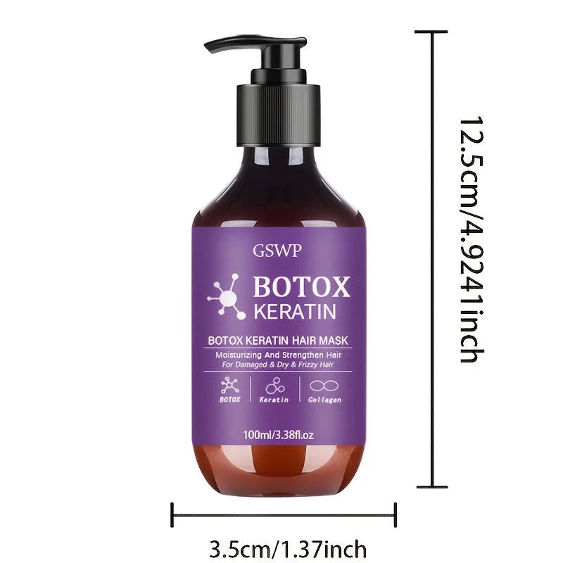 Máscara Capilar Botox de Queratina GSWP — Hidrata, Fortalece e Reduz Frizz em 100ml ou 200ml