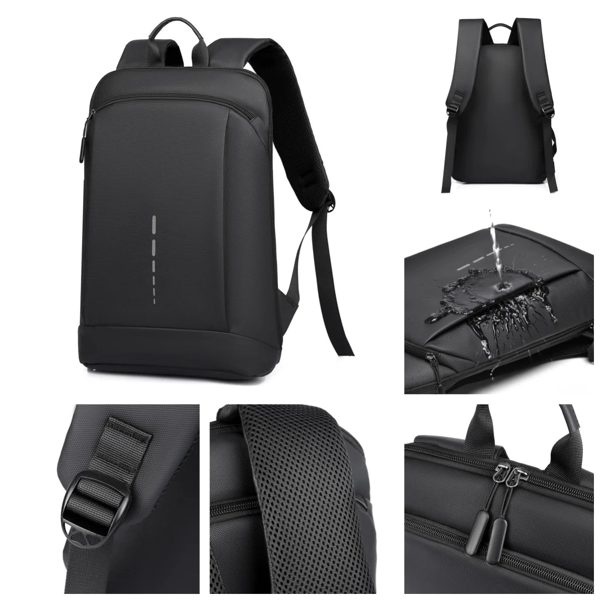 Mochila masculina à prova d'água ultraleve mochila masculina elegante mochila para laptop de 15,6 polegadas