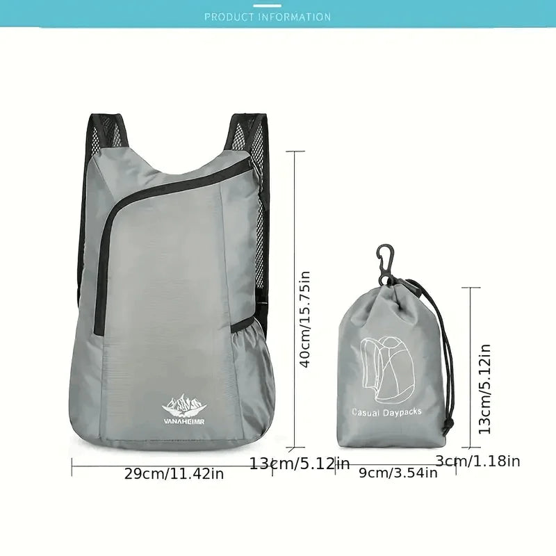 2025 Nova mochila ultraleve multifuncional de 1 pacote – dobrável e portátil – perfeita para ciclismo, caminhadas e itens essenciais para viagens