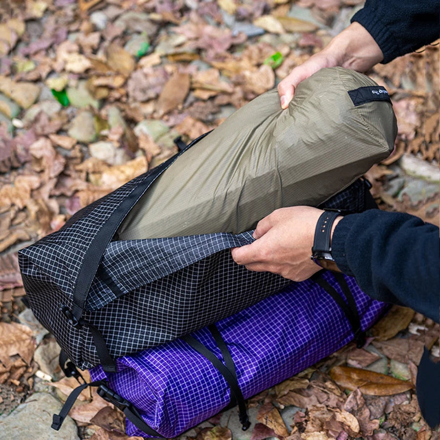 Mochila Ultraleve de Dyneema com Tampa Superior, Bolsa Expansível Impermeável e Multifuncional para Armazenamento Externo em Caminhadas e Montanhismo