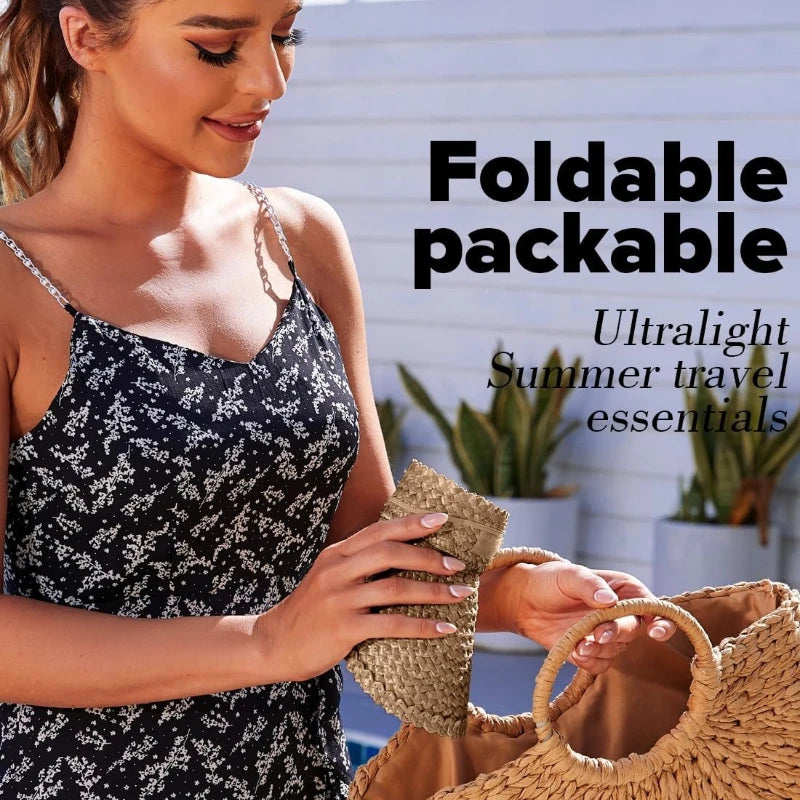 1 unidade de chapéus e viseiras de sol para mulheres, chapéu de praia para férias ao ar livre, proteção solar, chapéus de praia para viagem, feitos à mão, proteção solar