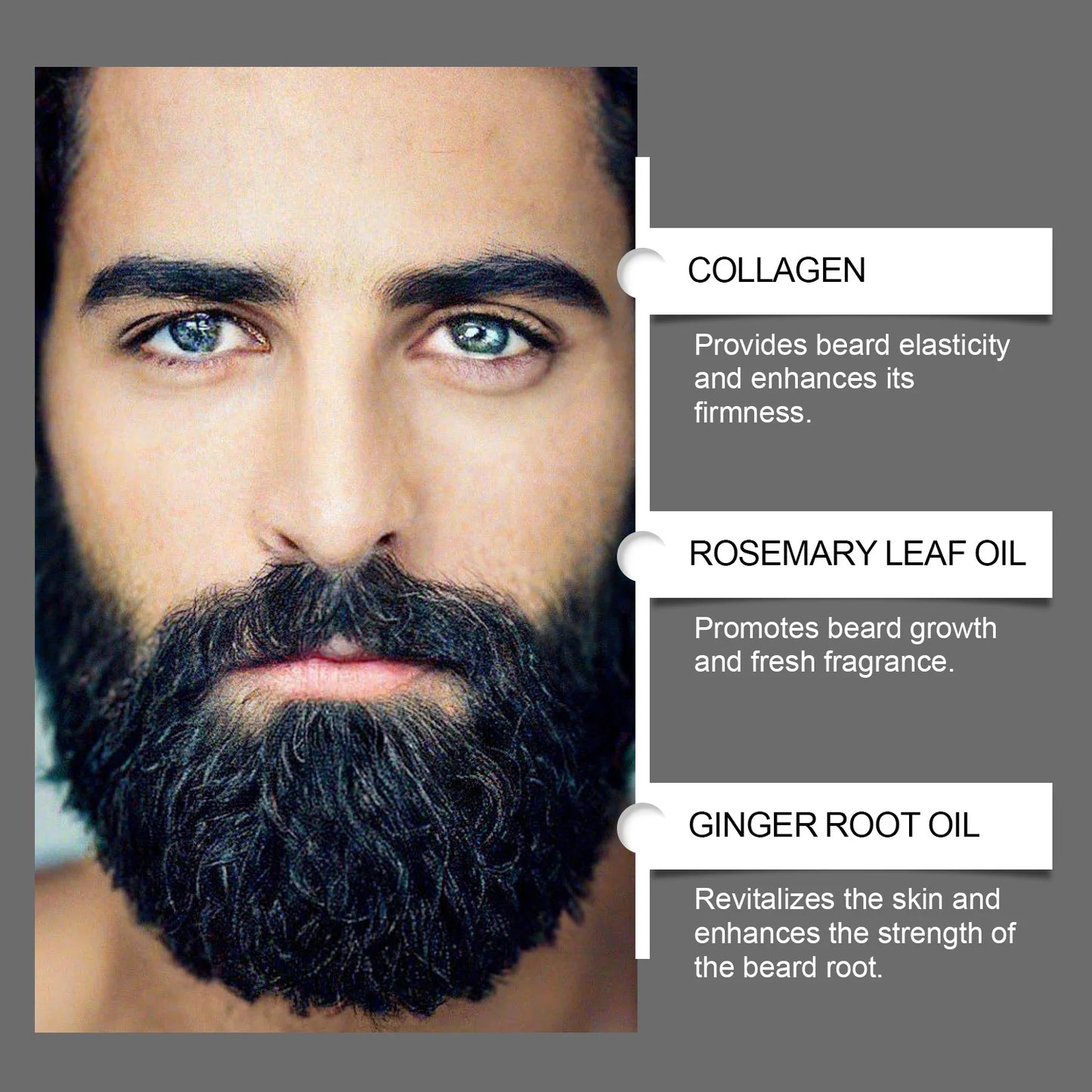 Sérum para Crescimento de Barba — Espessante, Fortalecedor de Raízes e Hidratante Masculino