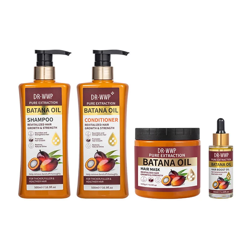 Kit Shampoo e Condicionador Batana Oil 500ml — Hidratante, Suavizante e Anti-Frizz para Cabelos