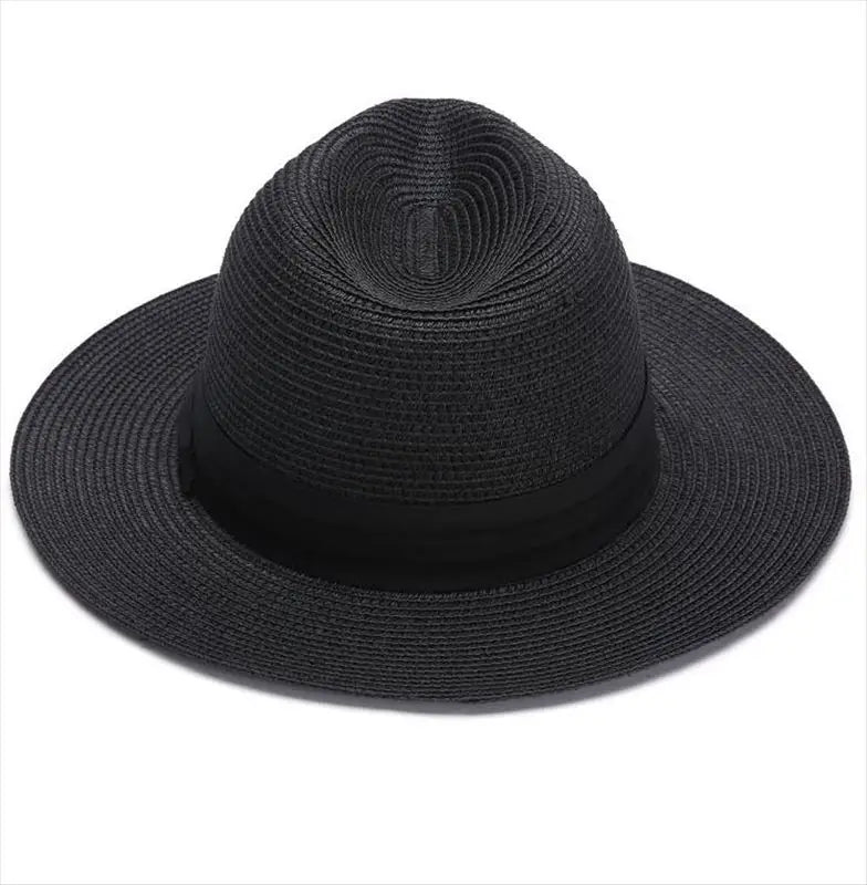 Chapéu Fedora Panamá Premium de Palha 54-62cm Dobrável Unissex Proteção UV para Viagens de Verão