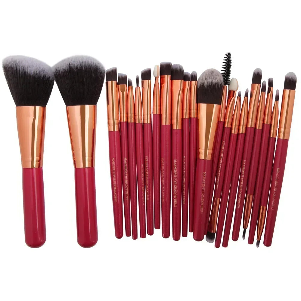Kit de Pincéis de Maquiagem Profissionais — 3, 13 ou 22 Peças para Sombra, Delineador e Cosméticos