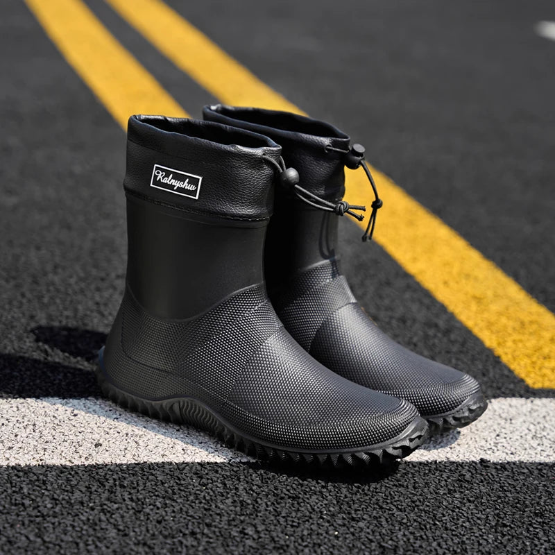 Botas de Chuva Curtas Impermeáveis — Leves, Antiderrapantes e Estilosas para o Dia a Dia