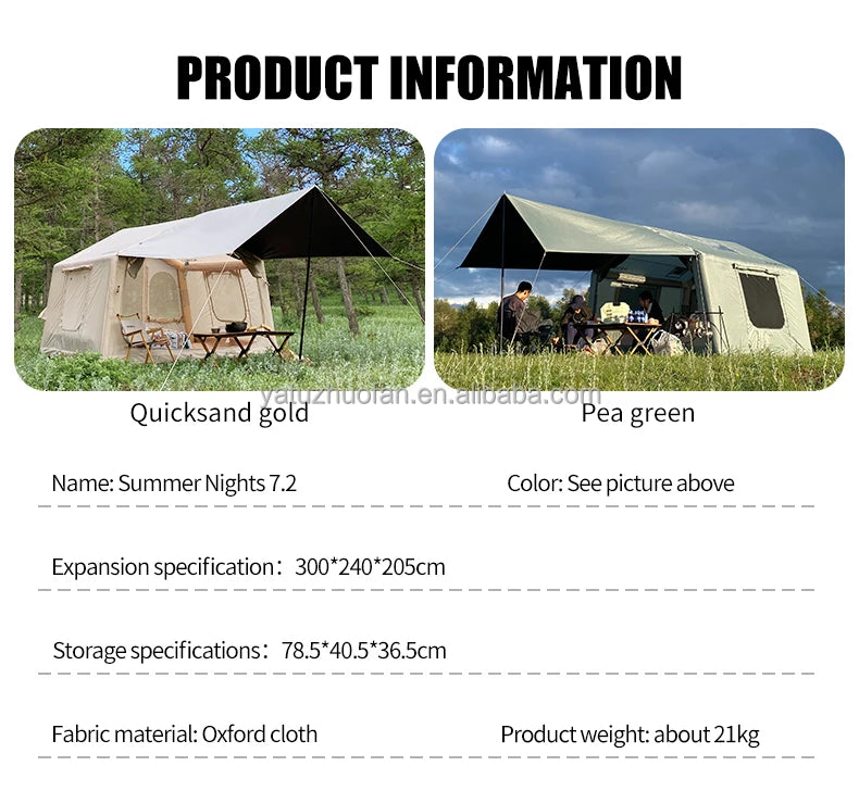 Tenda Inflável Comercial de Montagem Rápida (20s) à Prova d'Água para Glamping em Resorts