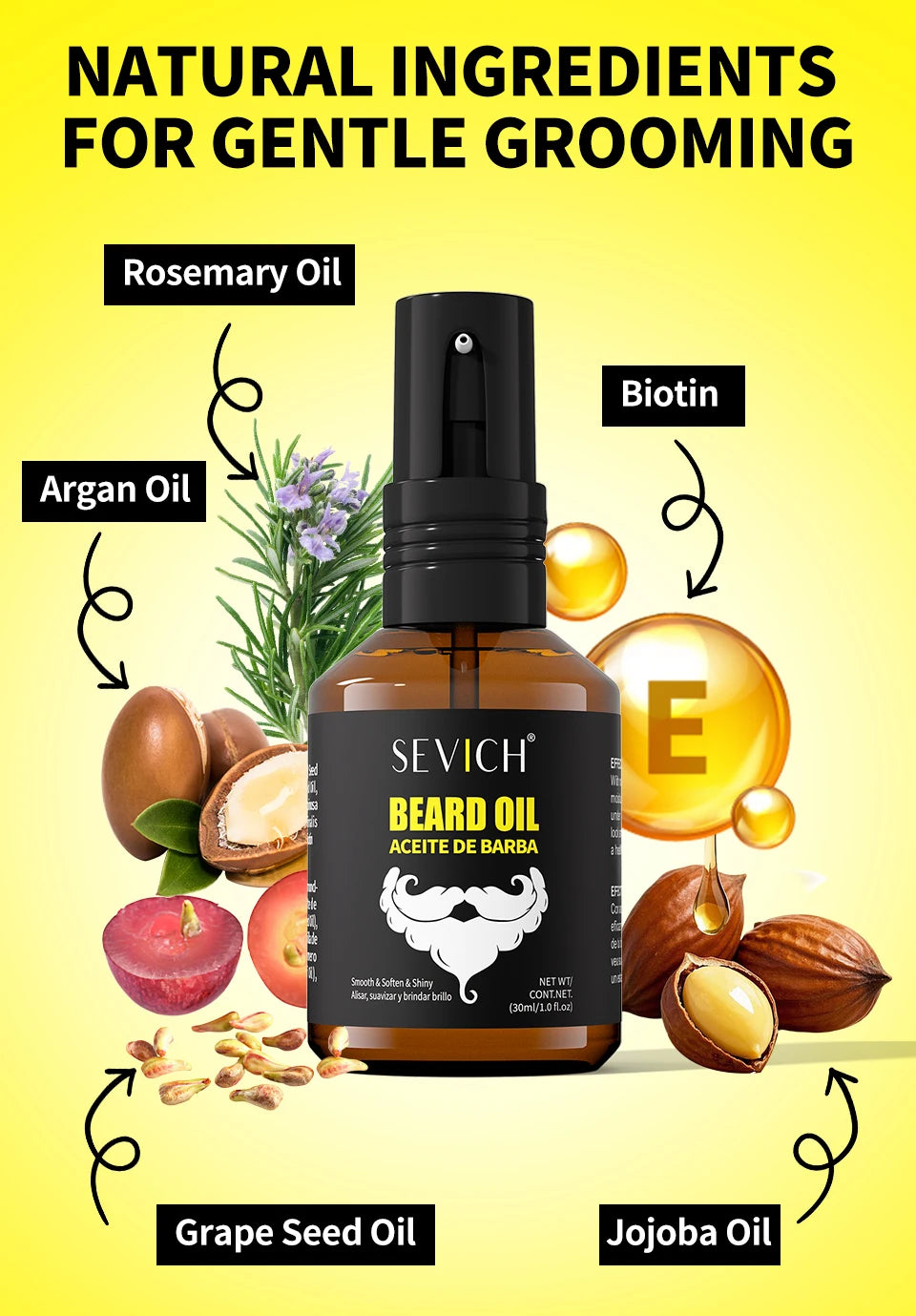 Kit de Óleo para Barba Masculino — Creme Hidratante, Cera e Óleo para Bigode Estiloso e Charmoso
