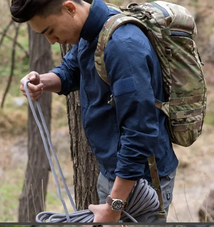 Jaqueta tática leve à prova d'água masculina, verão respirável, fina, com capuz, capa de chuva, caça, portátil, corta-vento, jaquetas de pele