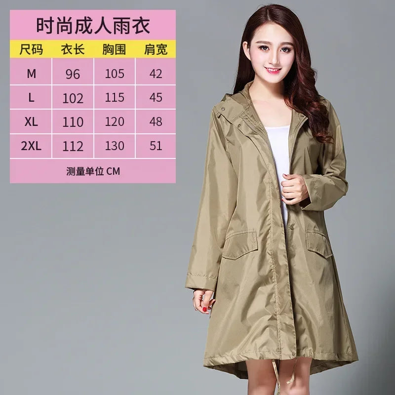 Waterproof Windproof Hooded Light Raincoat for Women and Men, Ponchos Jacket Cloak for Tourist Outdoor Hiking