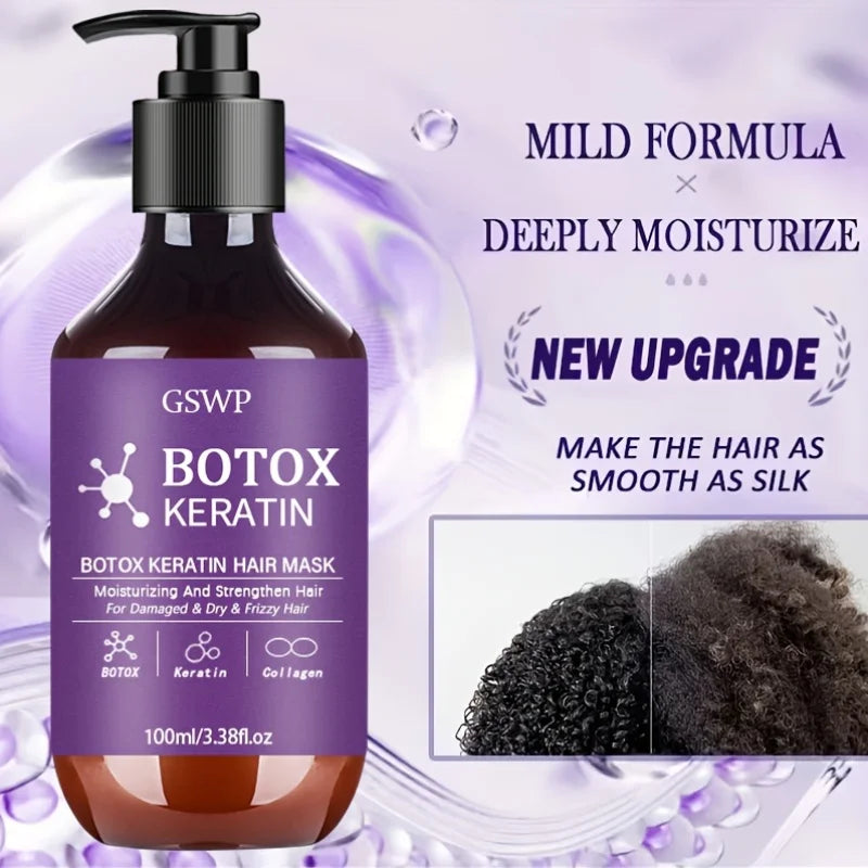 Máscara Capilar Botox de Queratina GSWP — Hidrata, Fortalece e Reduz Frizz em 100ml ou 200ml