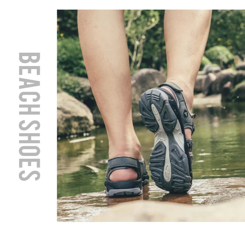 HUMTTO-Sandálias Outdoor Respiráveis para Homens, Sapatos de Caminhada, Sapatos de Água, Praia, Acampamento, Escalada, Aqua Sneaker, HT-710445A, Verão
