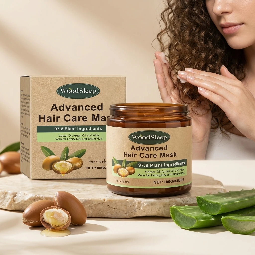 Máscara Capilar Hidratante Profunda — Anti-Frizz, Suavizante e Reparadora para Cabelos Danificados