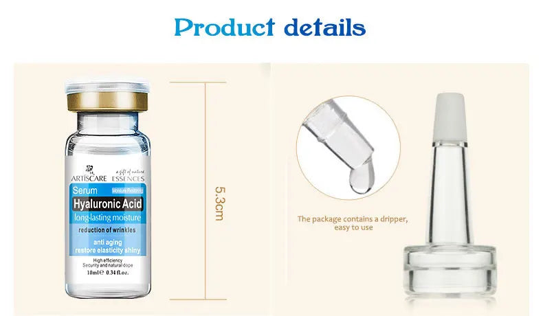 Sérum Facial de Ácido Hialurônico — Hidratante, Firmador e Restaurador da Elasticidade da Pele