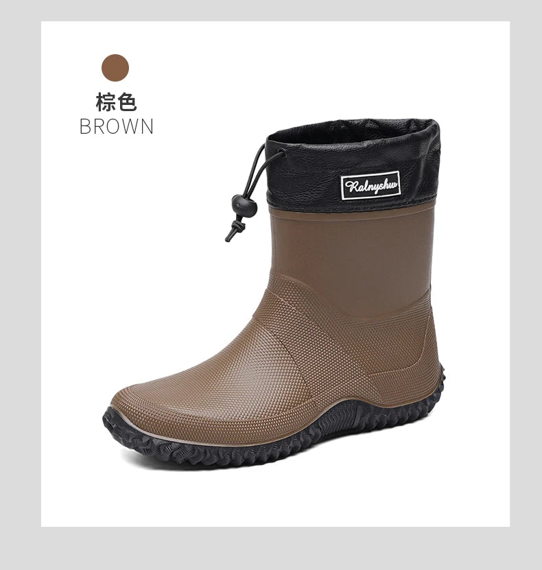 Botas de Chuva Curtas Impermeáveis — Leves, Antiderrapantes e Estilosas para o Dia a Dia
