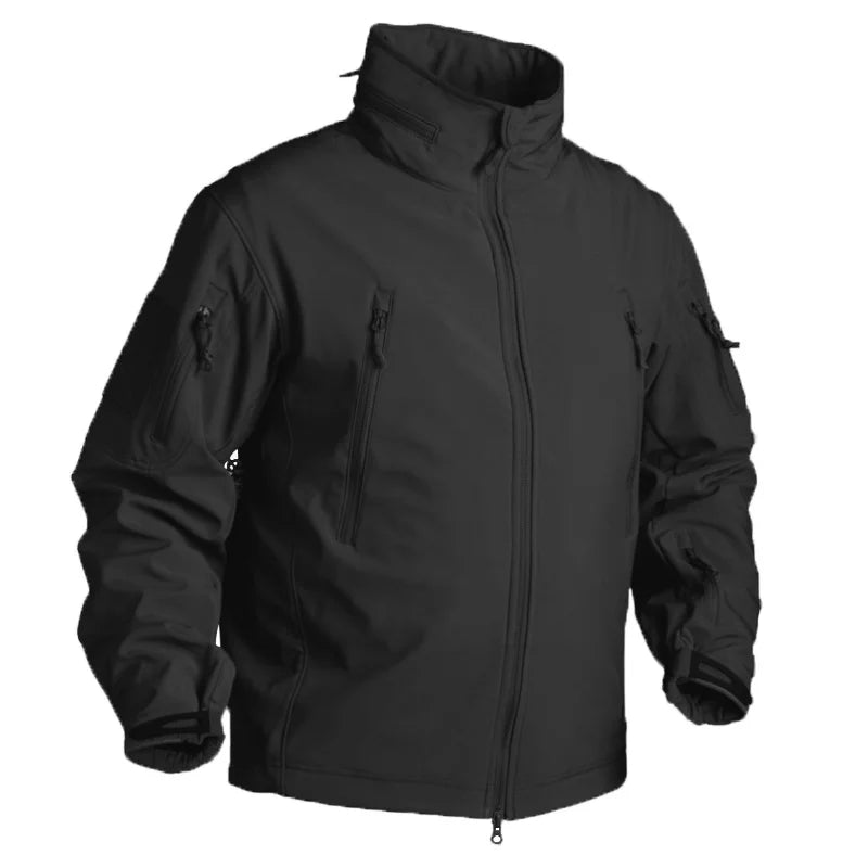 Outono inverno jaqueta de lã para homens casca macia tático impermeável casaco camuflado do exército airsoft roupas multicamadas blusões
