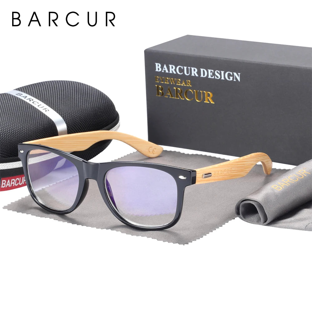 Óculos de Sol Barcur Bambu Polarizado Elegante — Proteção UV400 para Homens e Mulheres