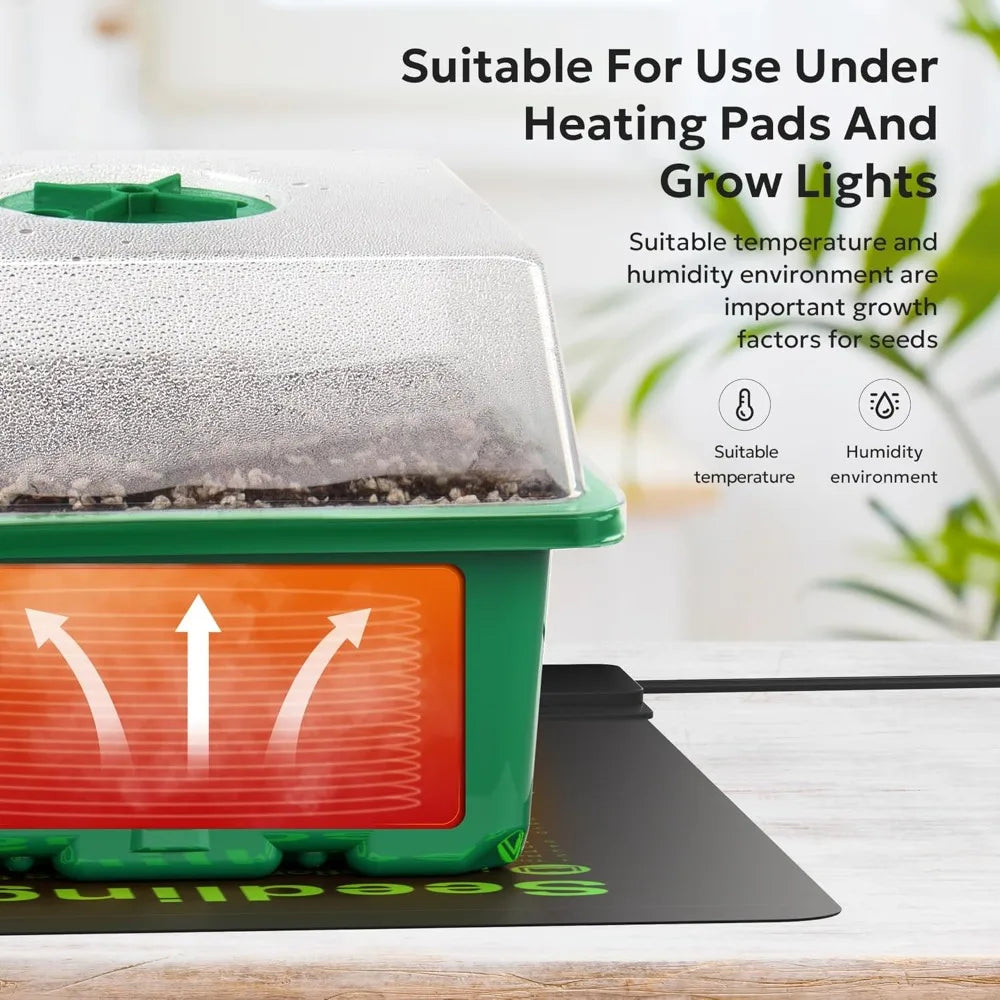 Bandeja de Germinação com Luz LED para Cultivo, Vaso de Viveiro, Plantador de Mudas com Ventilação e Umidade Ajustáveis, 6/12/13 Células 2