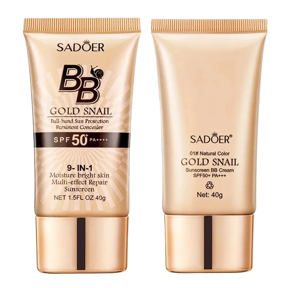 BB Cream Protetor Solar com Caracol Dourado — FPS 50+, Hidratante e Corretivo Facial 40g 1