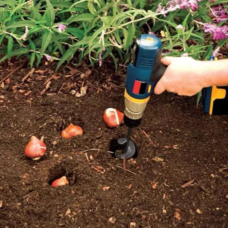 Broca à terra - haste espiral removível - afrouxamento de vegetais de jardim, plantio de solo, ferramentas de transplante de mudas 3