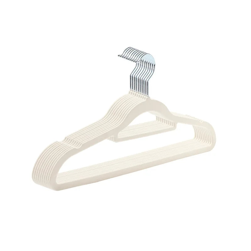 Cabide de veludo preto para roupas, calças, casaco, armário, gancho de armazenamento, cabides antiderrapantes de feltro, economizador de espaço para casa, organizadores 7