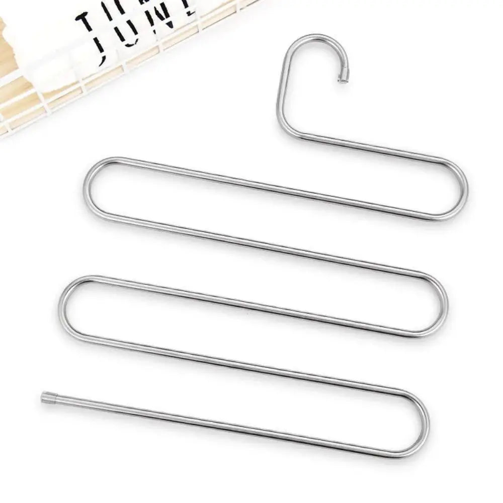 Cabides de roupas multifuncionais de 5 camadas, rack de armazenamento de calças antiderrapante, rack de pano com múltiplas funções para pendurar e armazenar 5