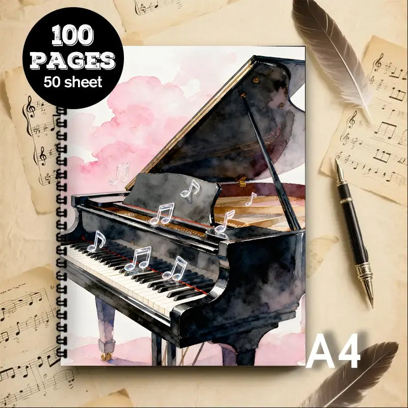 Caderno de Música Tamanho A4, Livro de Partituras Multifuncional, Adequado para Iniciantes, Profissionais, Compositores - Prática de Partituras para Piano 1