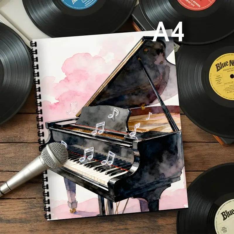 Caderno de Música Tamanho A4, Livro de Partituras Multifuncional, Adequado para Iniciantes, Profissionais, Compositores - Prática de Partituras para Piano 5