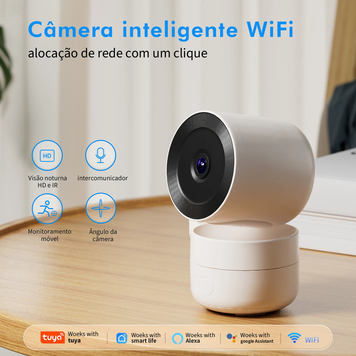 Câmera Wi-Fi Inteligente 4MP — Segurança para Casa 3