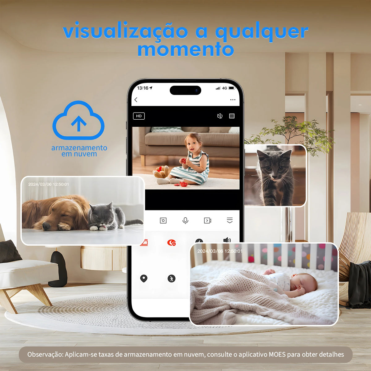 Câmera Wi-Fi Inteligente 4MP — Segurança para Casa 4