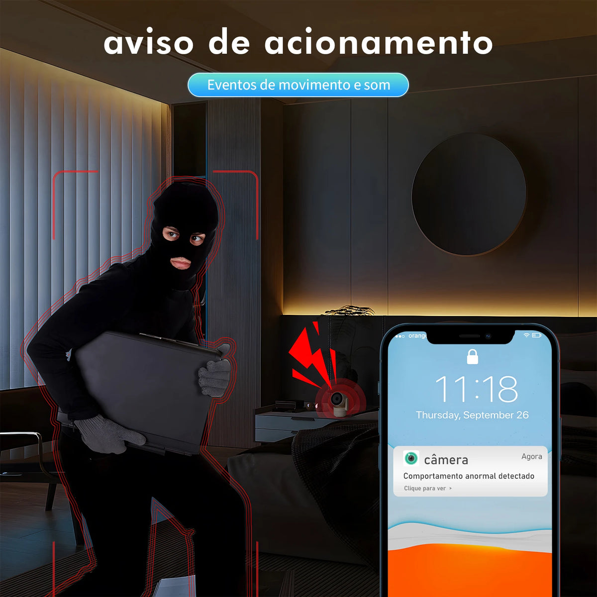 Câmera Wi-Fi Inteligente 4MP — Segurança para Casa 6