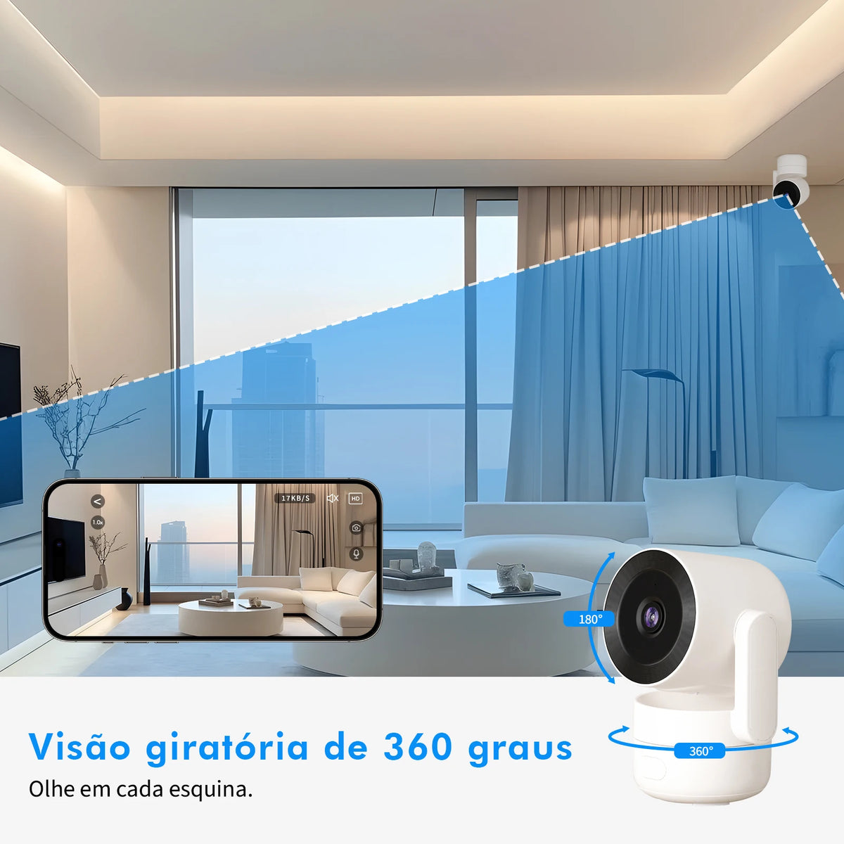 Câmera Wi-Fi Inteligente 4MP — Segurança para Casa 7