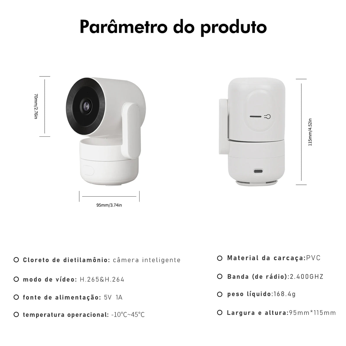 Câmera Wi-Fi Inteligente 4MP — Segurança para Casa 8