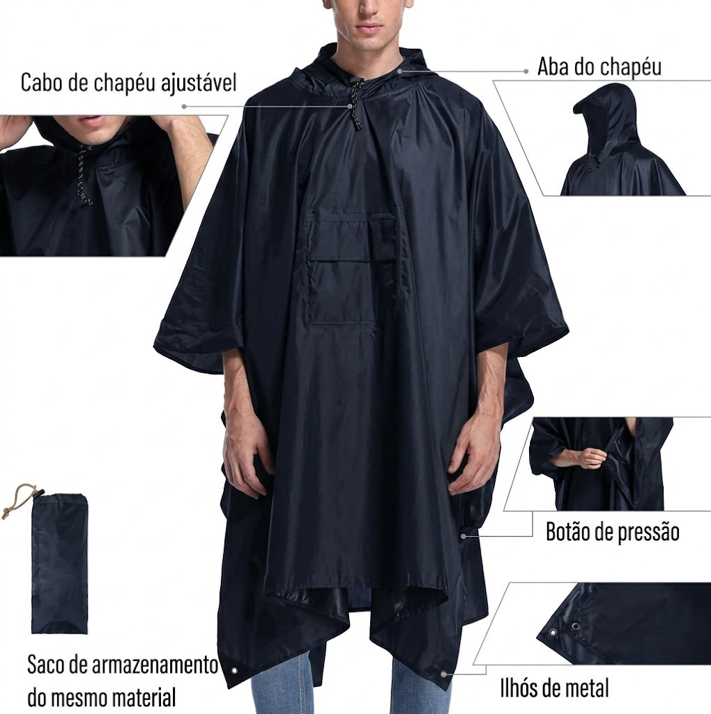 Capa de Chuva Impermeável para Adultos, Equipamento de Proteção contra Chuva para Mulheres e Homens 16