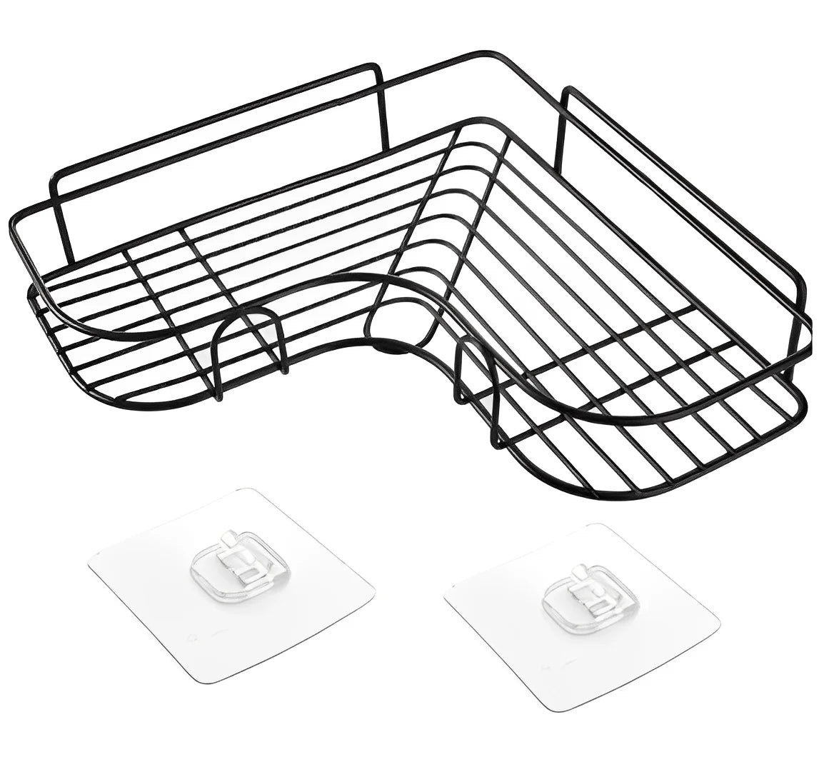 Conjunto de 2 Prateleiras Adesivas para Banheiro e Cozinha 6