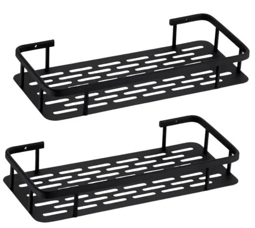 Conjunto de 2 Suportes Prateleira Retangular para Banheiro e Cozinha 4